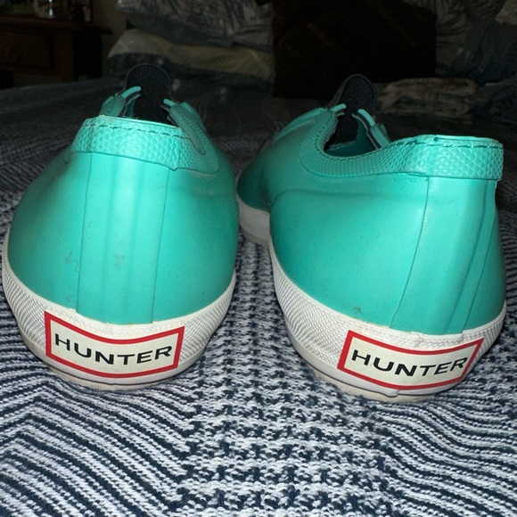 Hunter Turquoise Rain Shoe Sz 9 - Picture 2 of 4